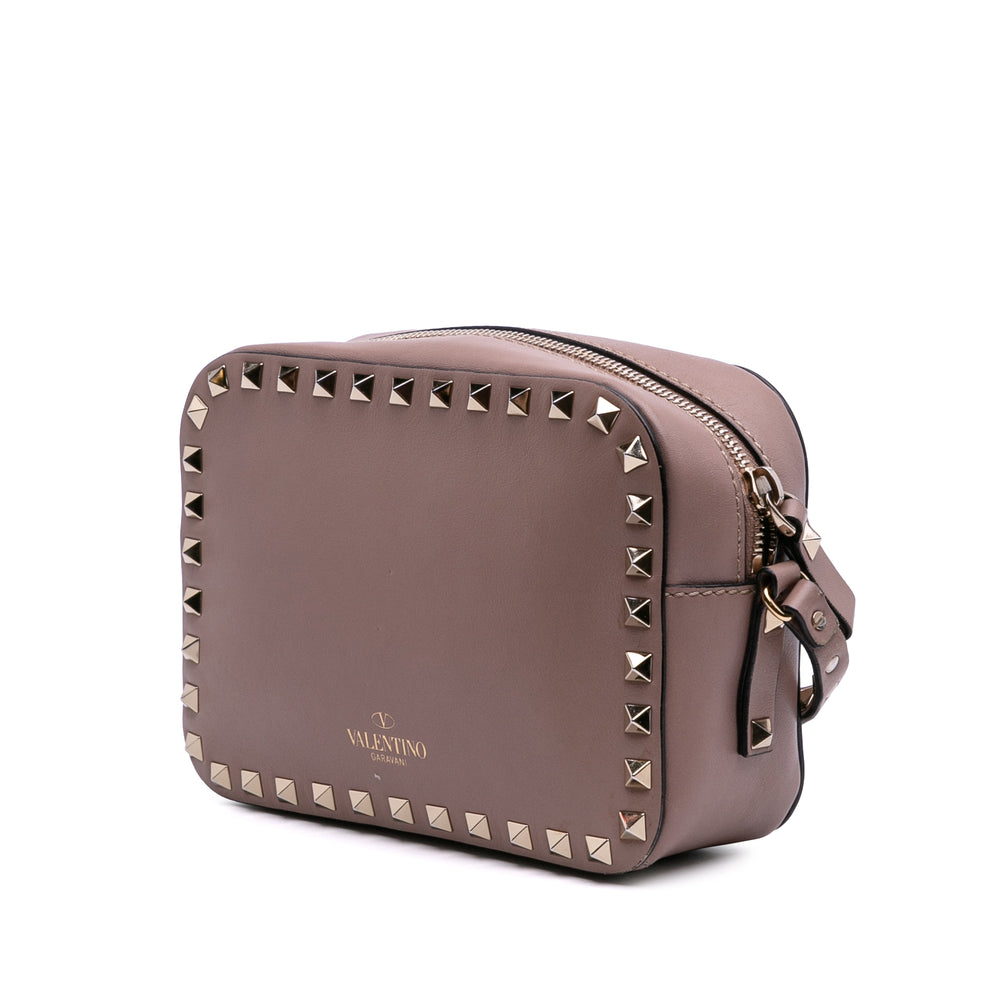 Leather Rockstud Camera Bag Pink - Gaby Paris