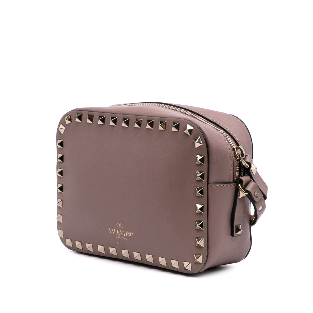 Leather Rockstud Camera Bag Pink - Gaby Paris
