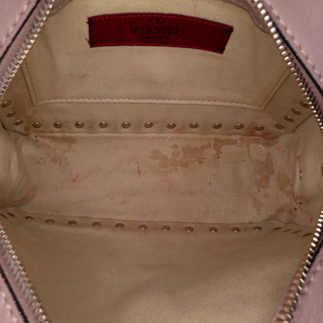 Leather Rockstud Camera Bag Pink - Gaby Paris