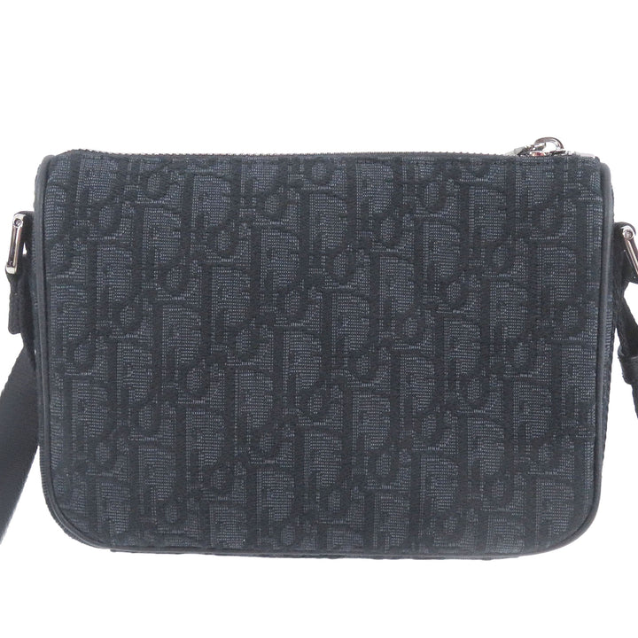 Jacquard et Mesh Dior 8 Sac Messenger Mini Oblique Noir