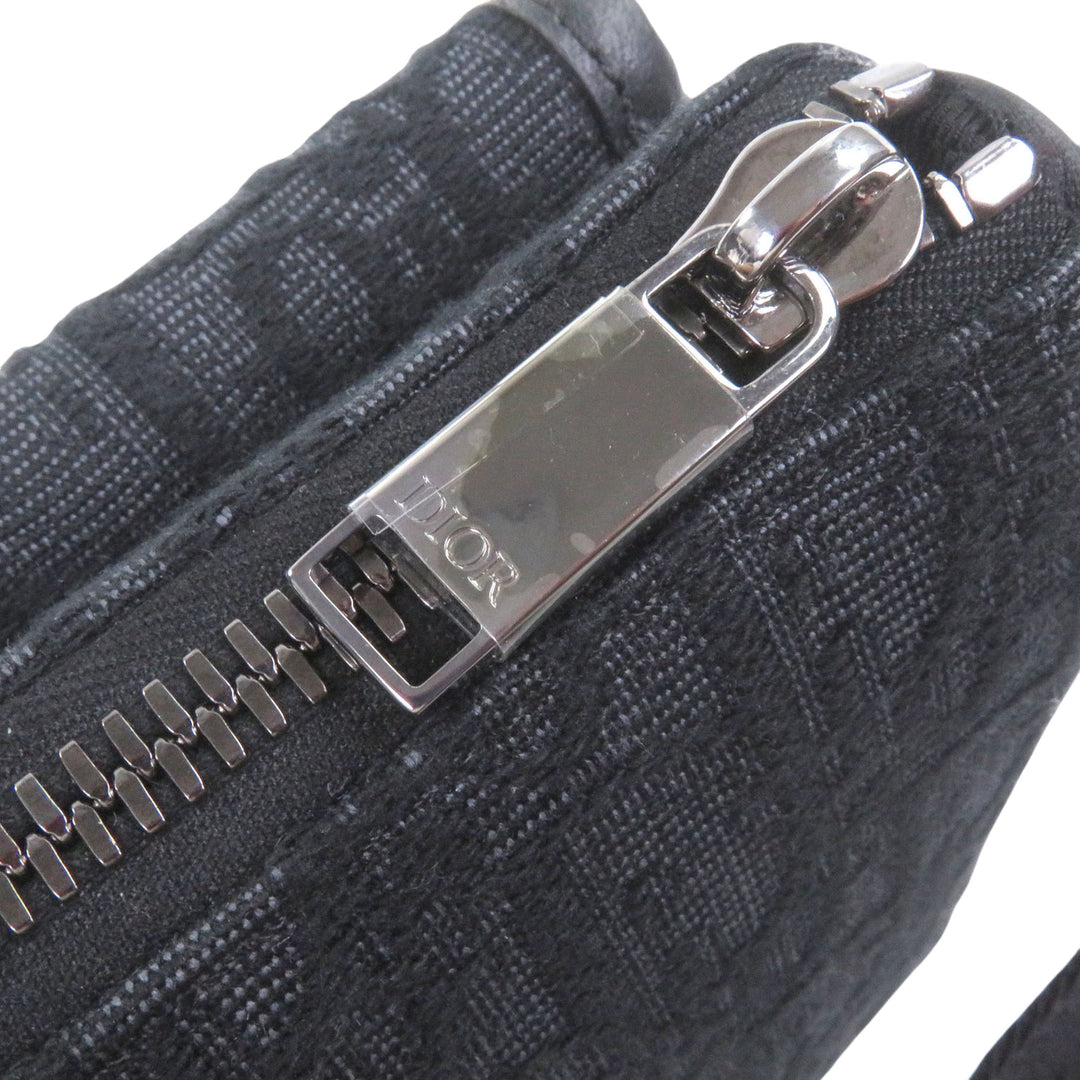 Jacquard et Mesh Dior 8 Sac Messenger Mini Oblique Noir