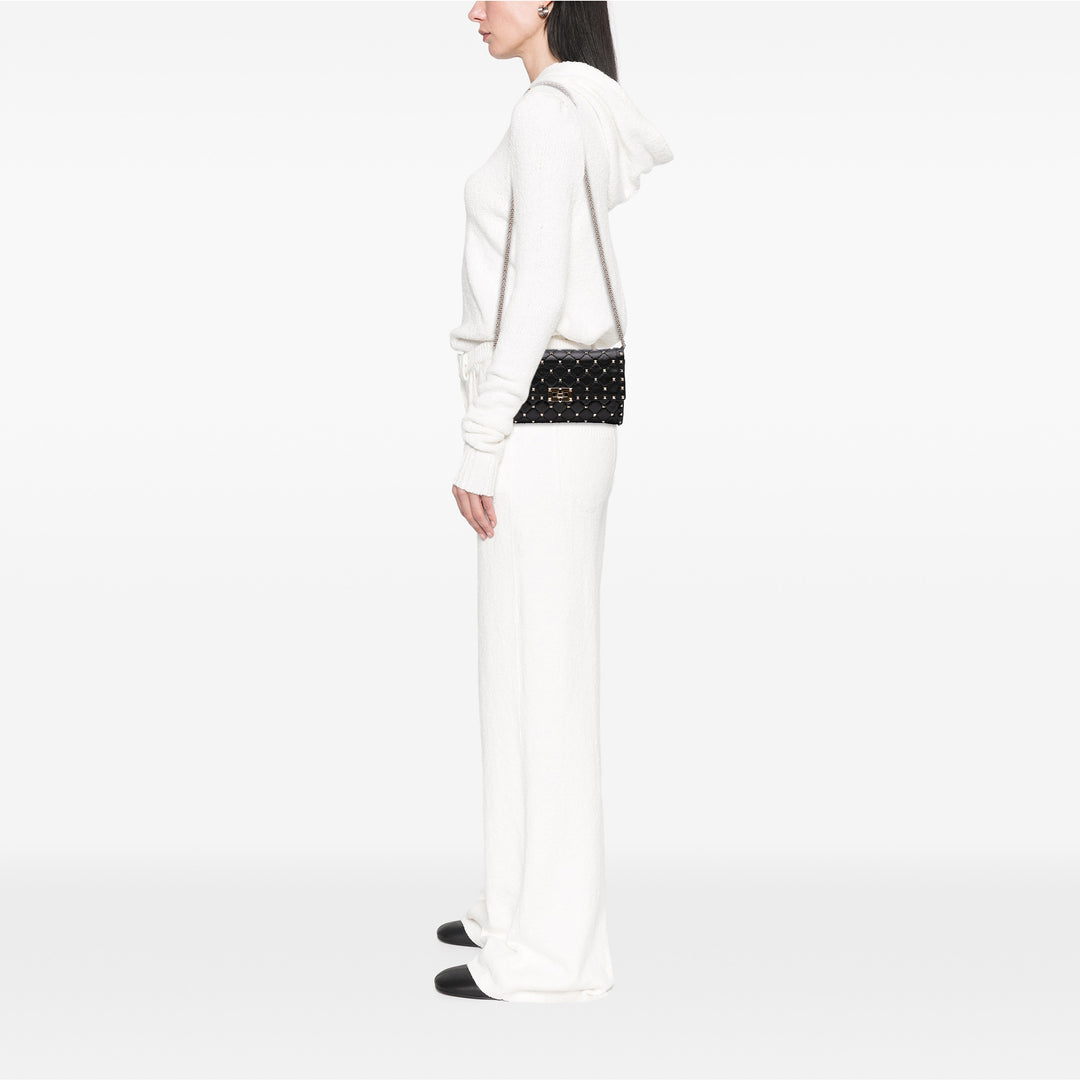 Valentino Nappa Rockstud Spike Wallet on Chain