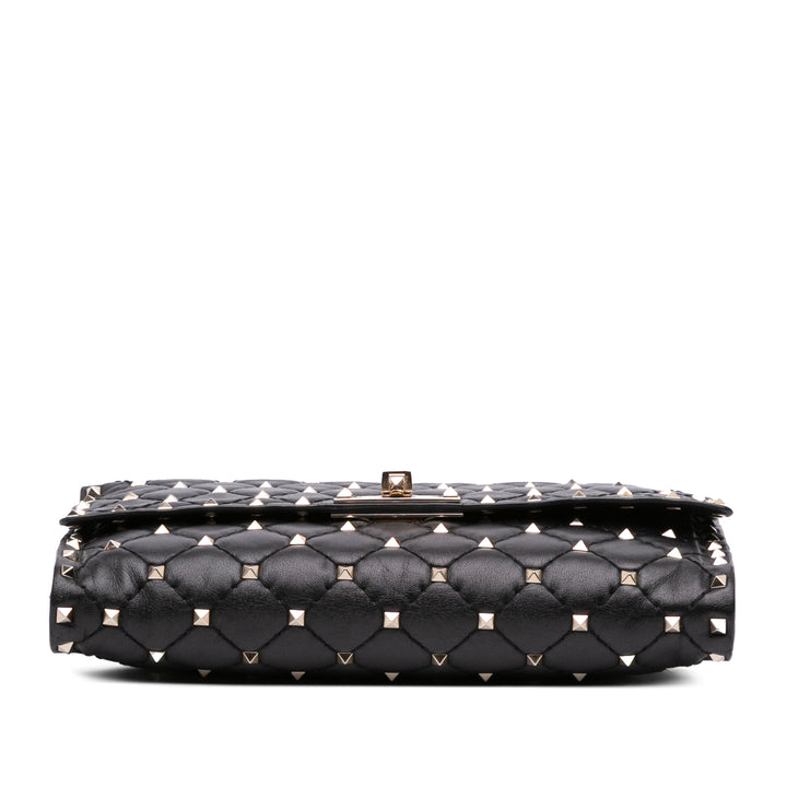 Valentino Nappa Rockstud Spike Wallet on Chain