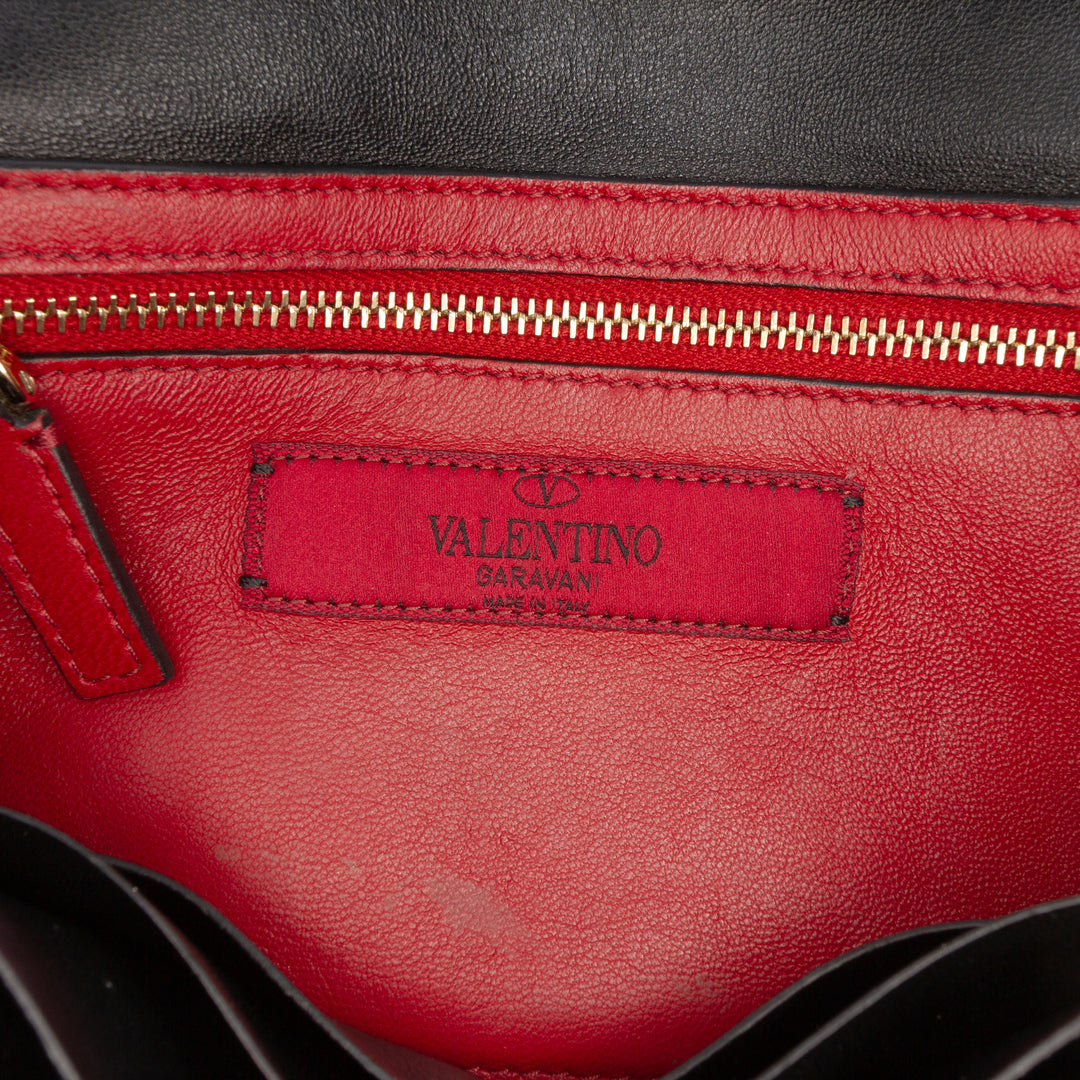 Valentino Nappa Rockstud Spike Wallet on Chain