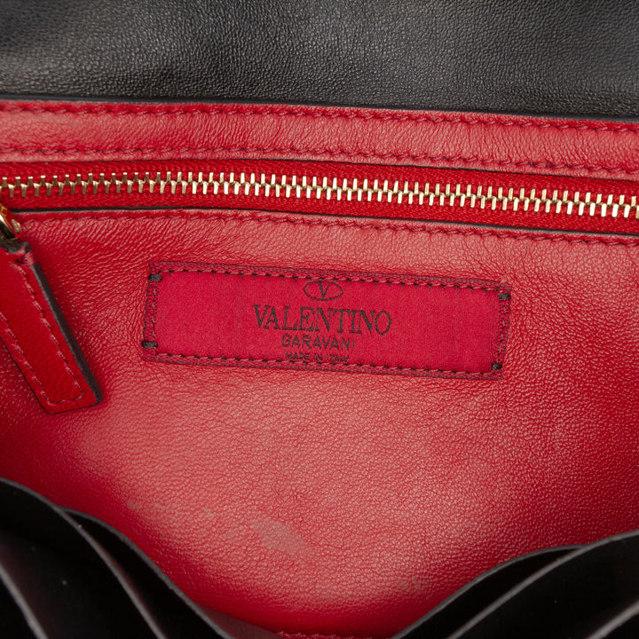 Valentino Nappa Rockstud Spike Wallet on Chain