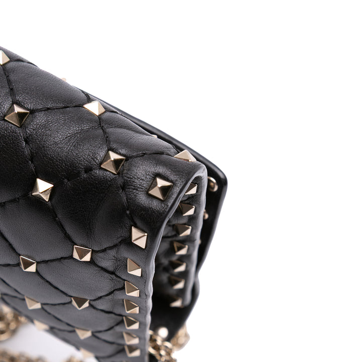 Valentino Nappa Rockstud Spike Wallet on Chain