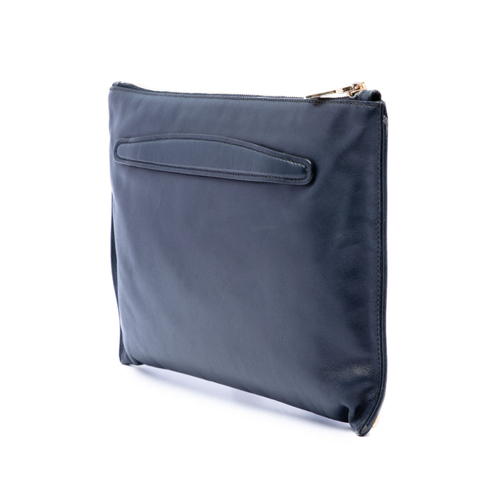 Miu Miu clouté Zippé Pochette Bleu – vue 2 – GABY PARIS