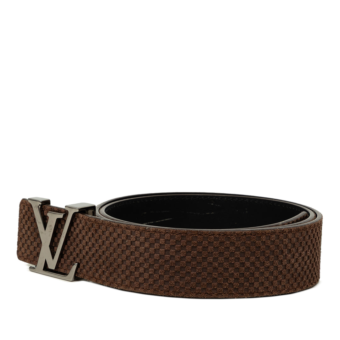 Louis Vuitton Damier Réversible Initiales Ceinture Mini Daim