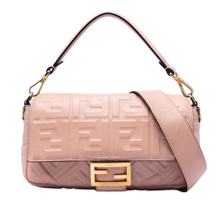 Fendi Zucca embossé Cuir Baguette Sac