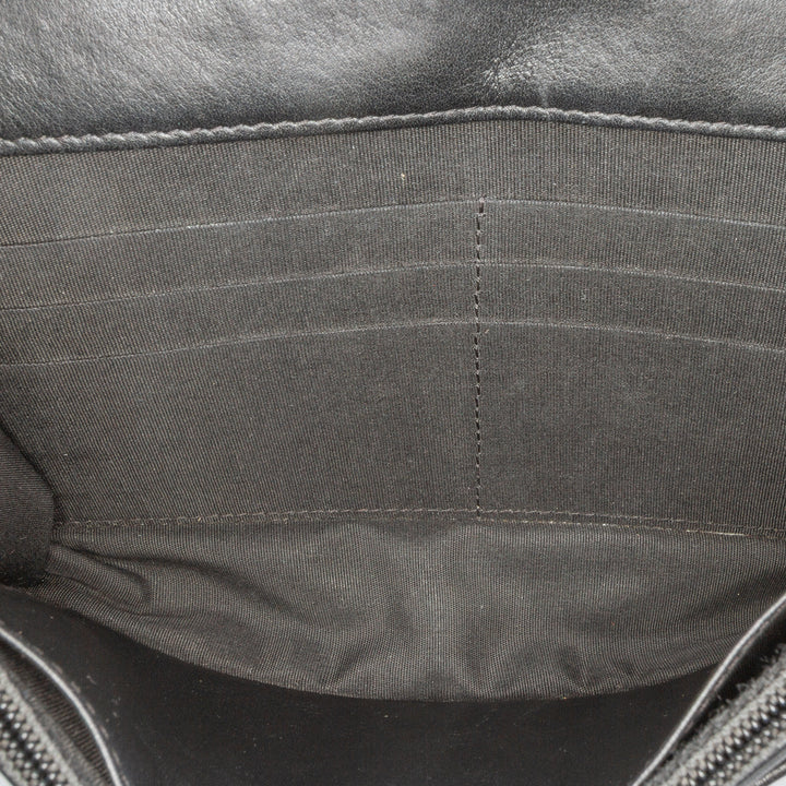 Lambskin Boy Wallet On Chain Black - Gaby Paris