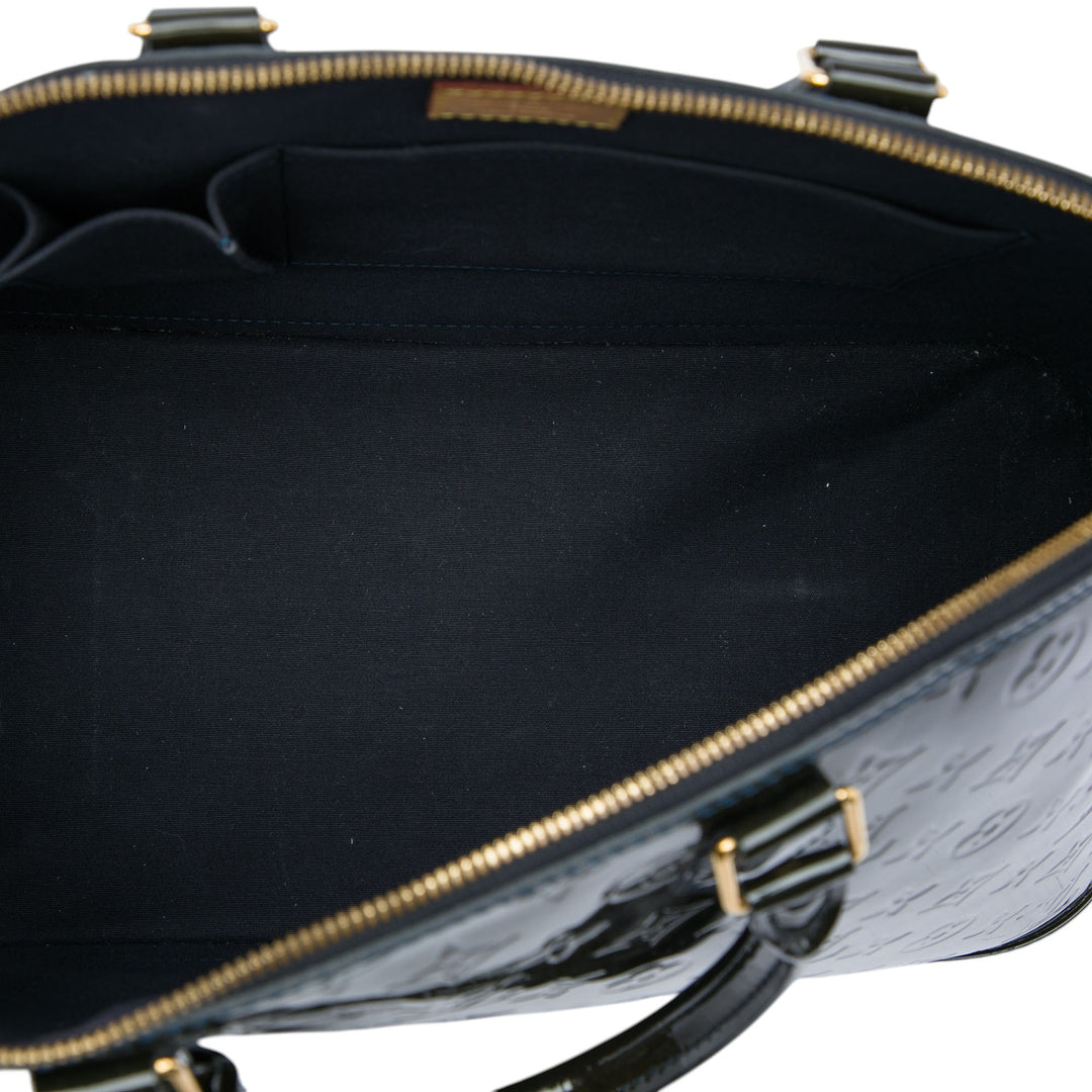 Louis Vuitton Alma GM Cuir verni Monogram Bleu – vue 4 – GABY PARIS