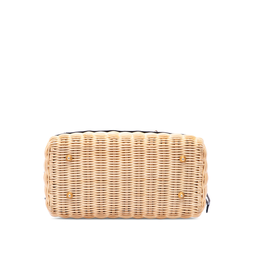 Dior Lady Dior Moyen Osier Marron – vue 3 – GABY PARIS
