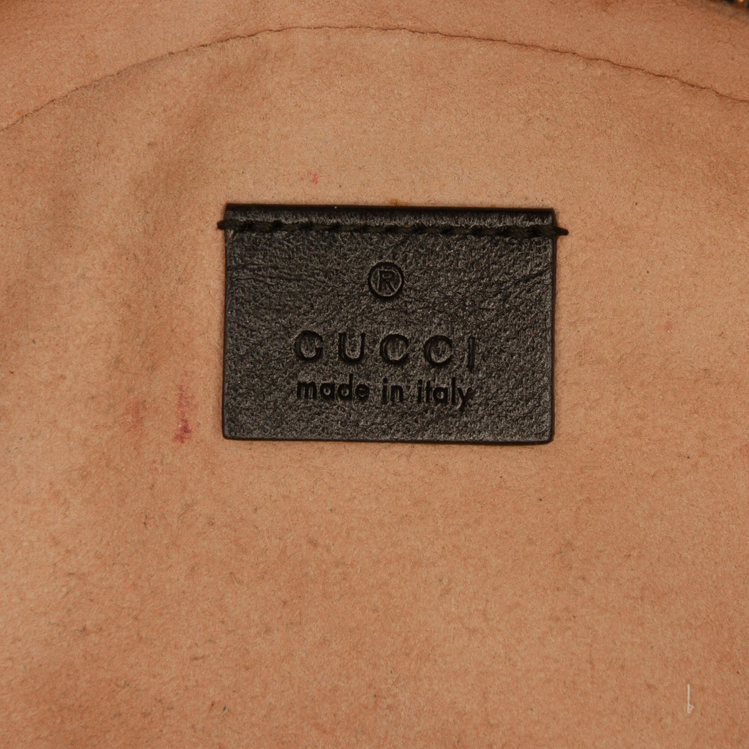 GG Marmont Matelasse Rond Sac Mini Cuir de veau Noir