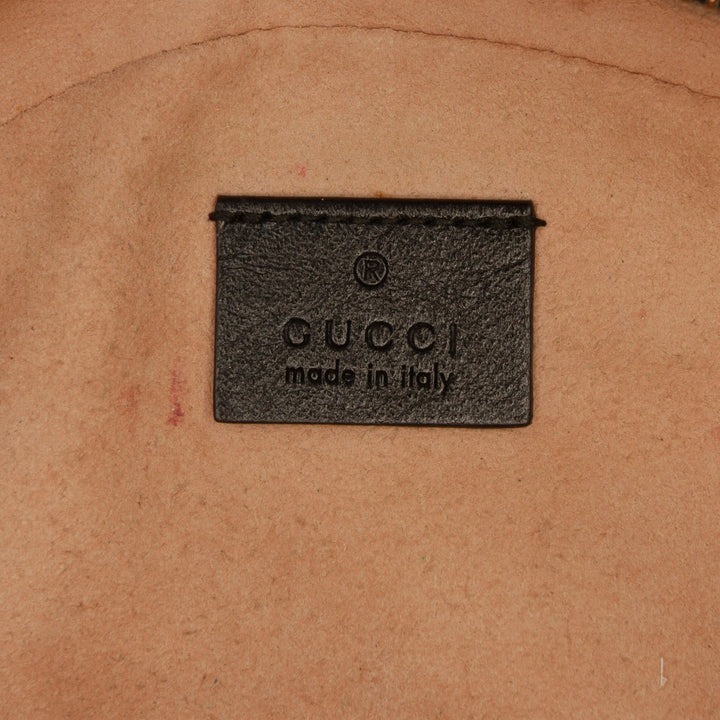 GG Marmont Matelasse Rond Sac Mini Cuir de veau Noir