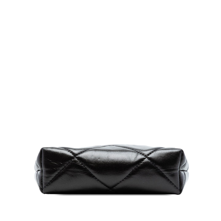 Chanel Small CC Matelassé Cuir d’agneau Kisslock Frame Pochette