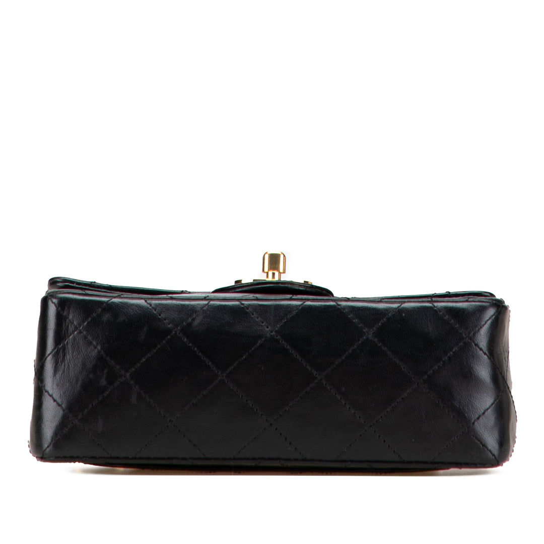 Chanel Mini Square Classic Cuir d’agneau Simple rabat Noir – GABY PARIS Authentique