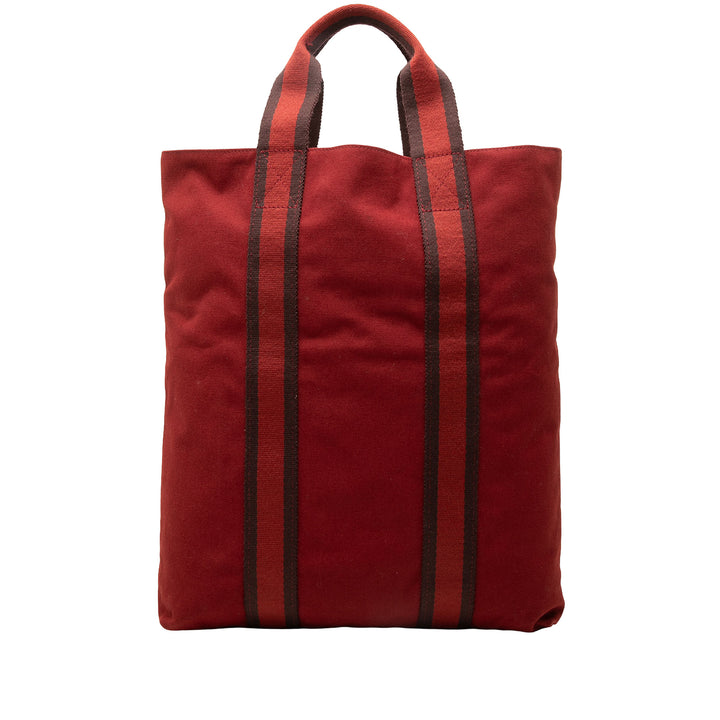 Hermès Cabas Fourre Tout Rouge – vue principale – GABY PARIS