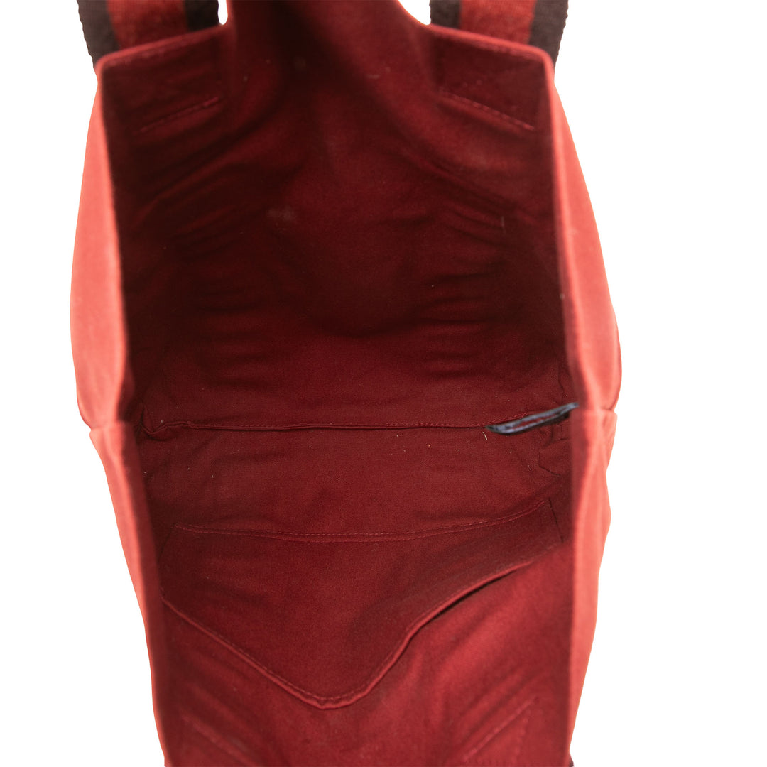 Hermès Cabas Fourre Tout Rouge – vue 4 – GABY PARIS