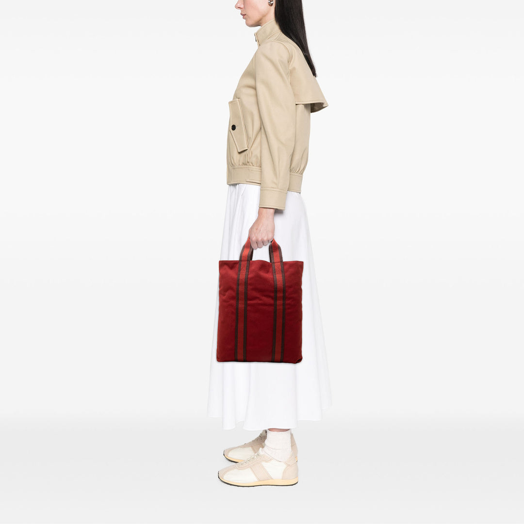 Hermès Cabas Fourre Tout Rouge – vue 6 – GABY PARIS