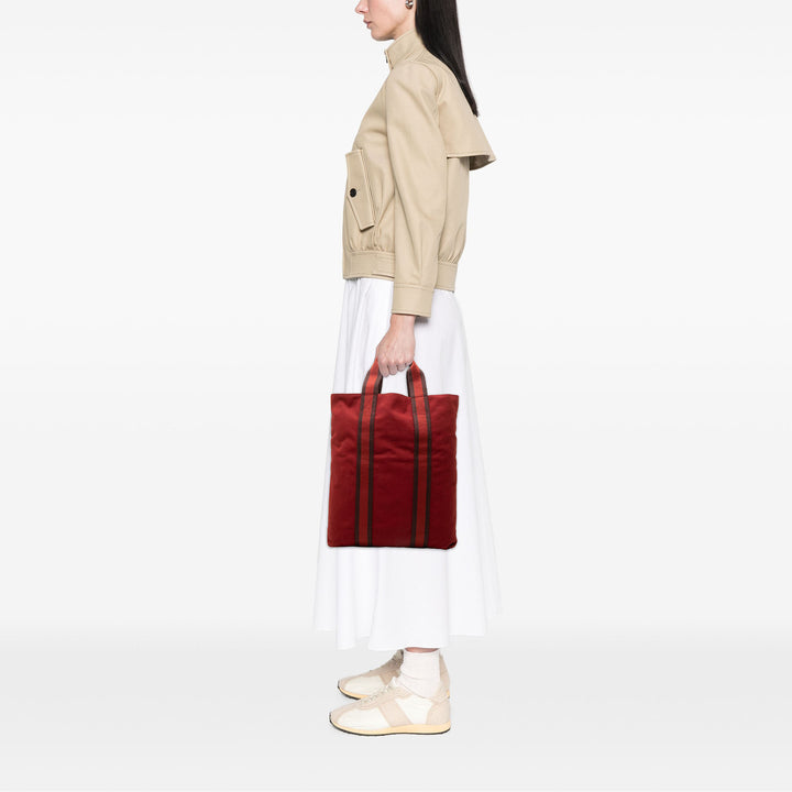 Hermès Cabas Fourre Tout Rouge – vue 6 – GABY PARIS