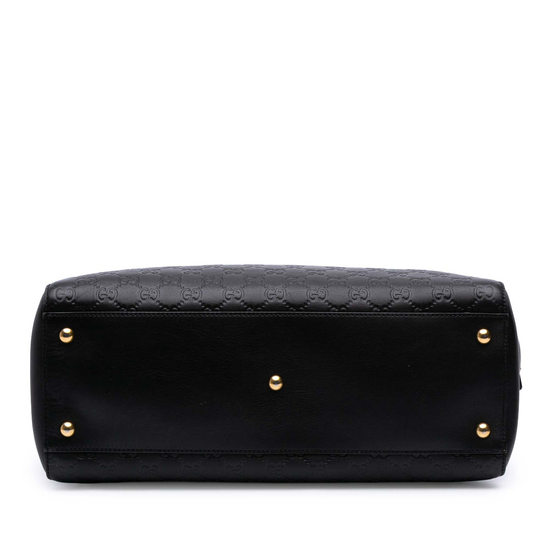 Medium Guccissima Soft Signature Tote Black - Gaby Paris