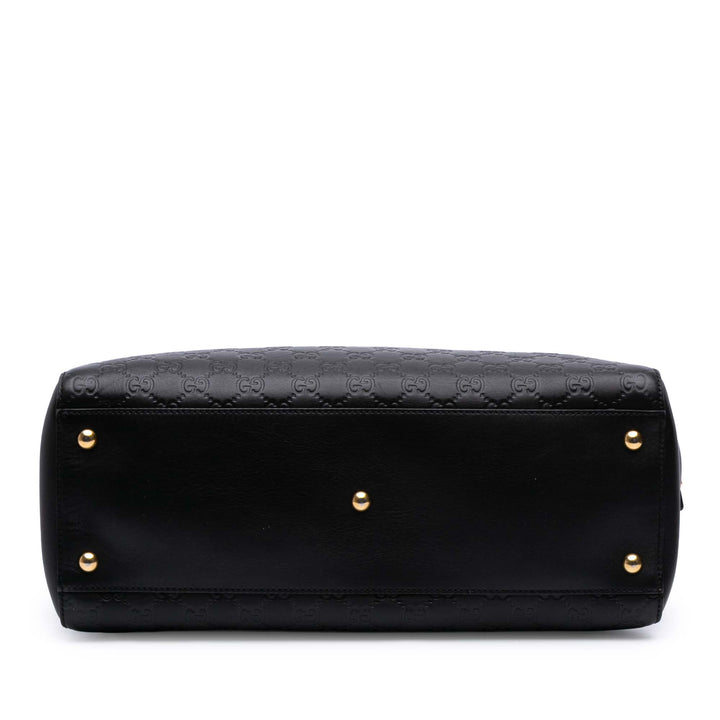 Medium Guccissima Soft Signature Tote Black - Gaby Paris