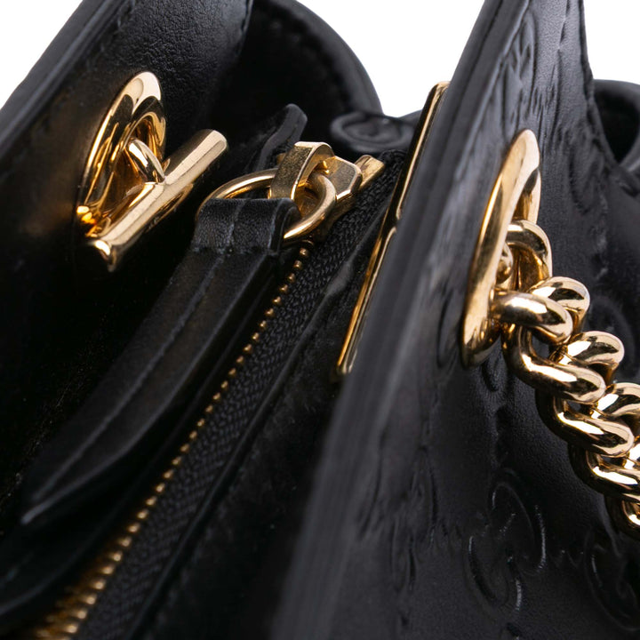 Medium Guccissima Soft Signature Tote Black - Gaby Paris