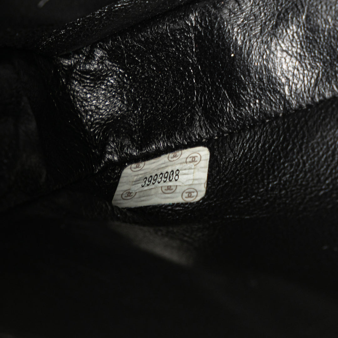 Medium Quilted Lambskin Double Sided Flap Black - Gaby Paris