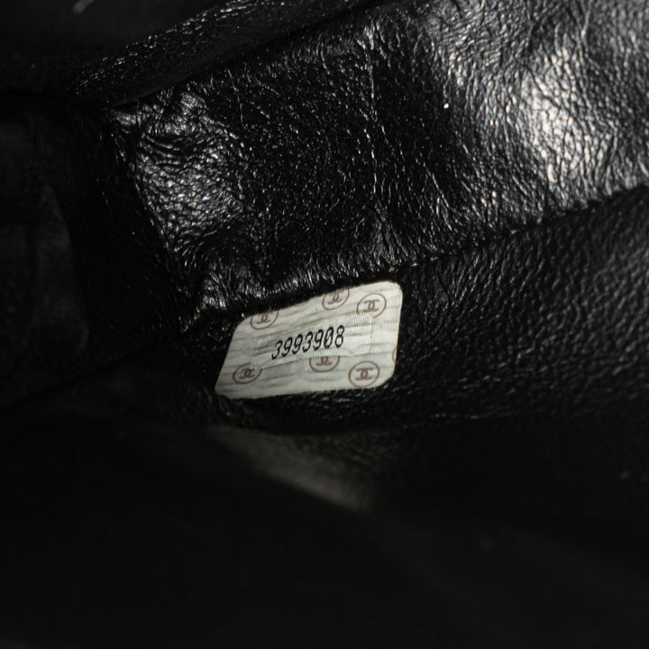 Medium Quilted Lambskin Double Sided Flap Black - Gaby Paris