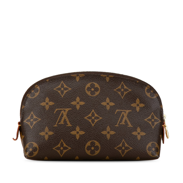 Monogram Cosmetic Pouch Brown - Gaby Paris