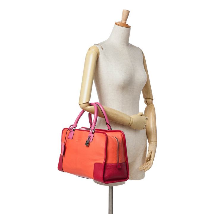 Tricolor Leather Amazona 36 Orange - Gaby Paris