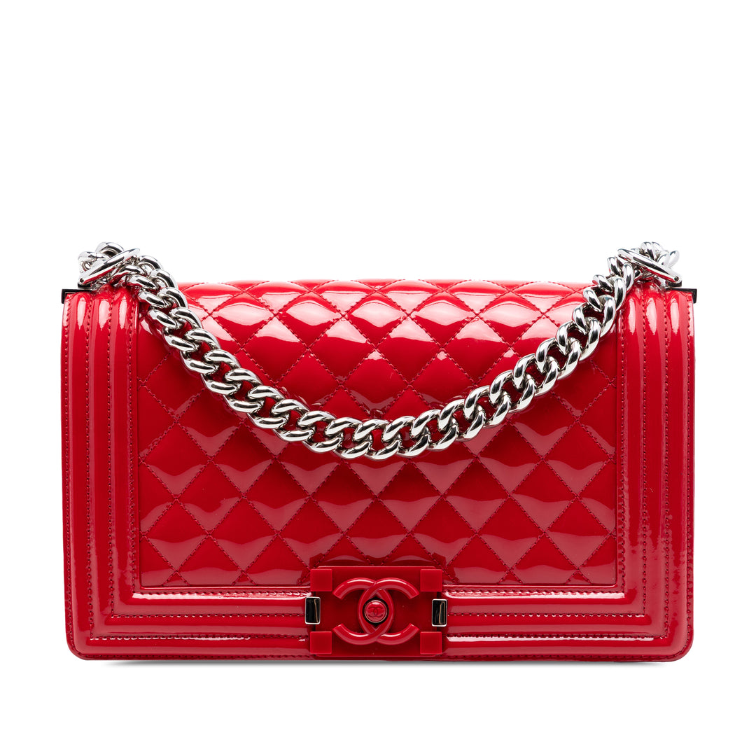 Chanel Matelassé Acrylic Boy à rabat Moyen Cuir