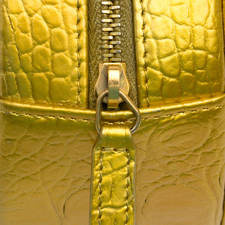 Chanel Paris-New York Coco Croc Rond Sac Sac Doré – vue 9 – GABY PARIS