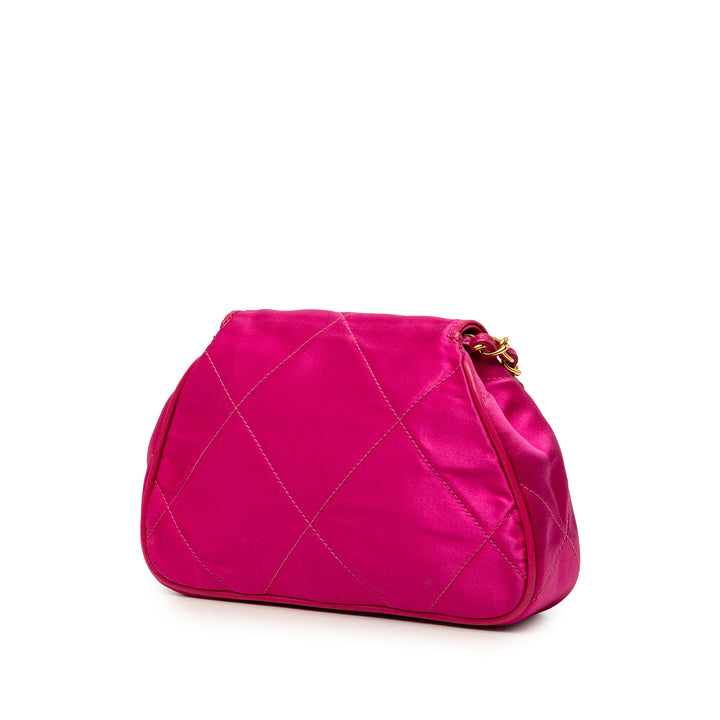Chanel Sac bandoulière CC Matelassé à rabat Rose – vue 2 – GABY PARIS
