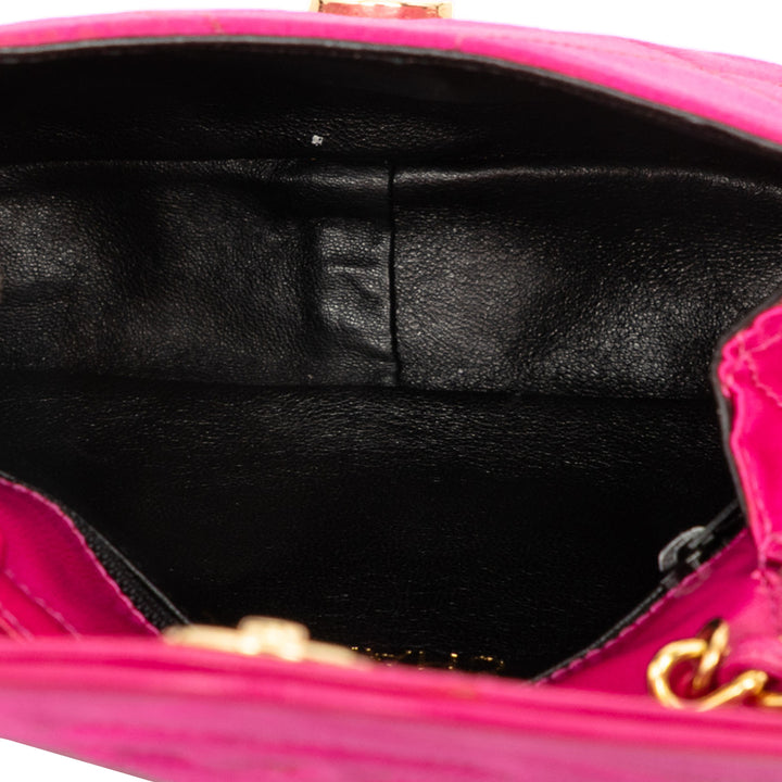 Chanel Sac bandoulière CC Matelassé à rabat Rose – vue 4 – GABY PARIS