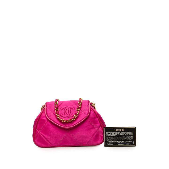 Chanel Sac bandoulière CC Matelassé à rabat Rose – vue 8 – GABY PARIS
