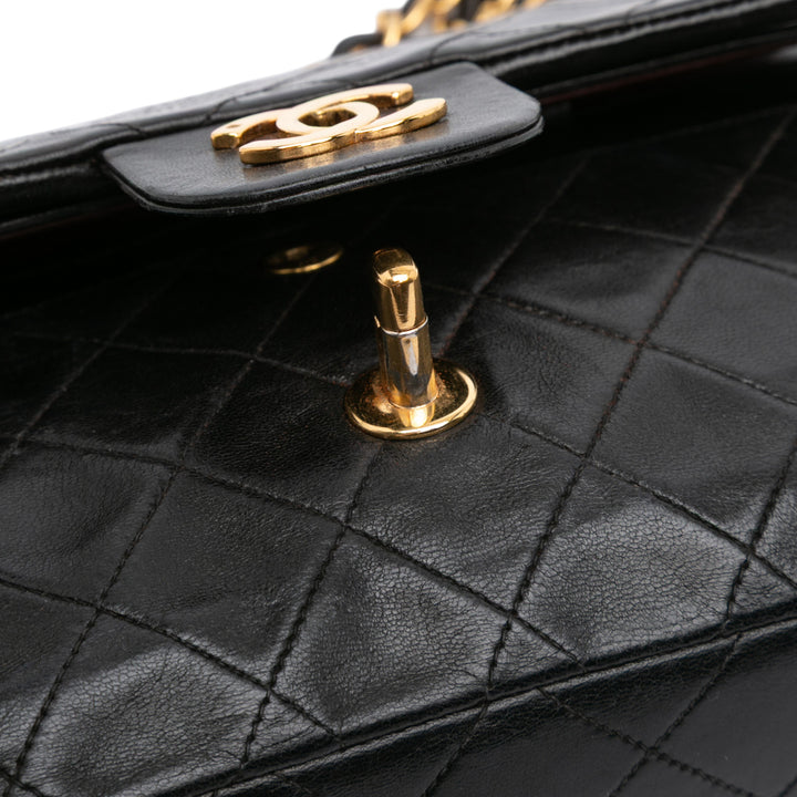 Chanel Small Classic Cuir d’agneau Double rabat Noir