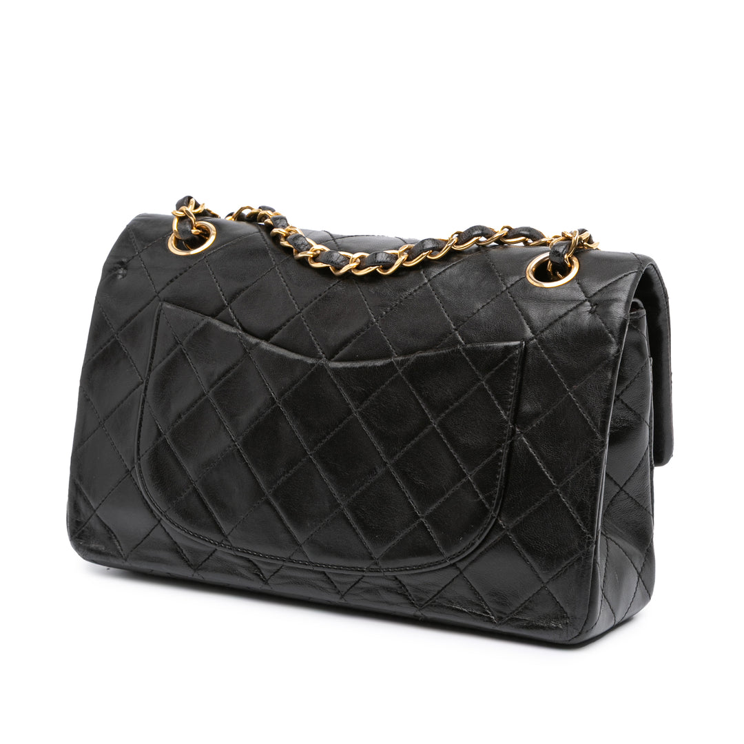 Chanel Small Classic Cuir d’agneau Double rabat Noir