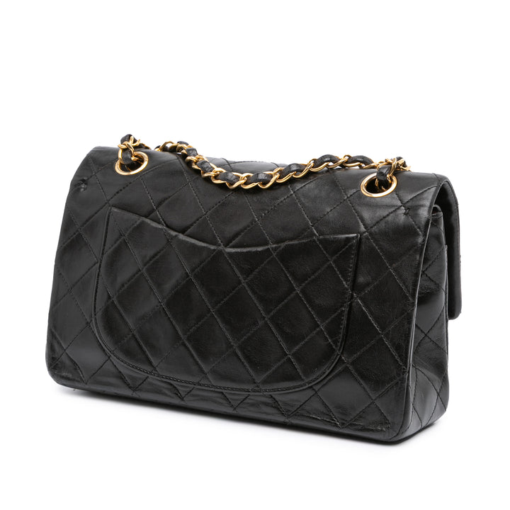 Chanel Small Classic Cuir d’agneau Double rabat Noir
