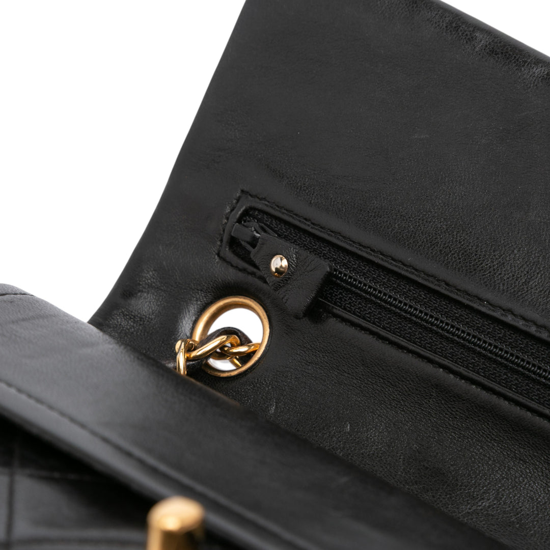 Chanel Small Classic Cuir d’agneau Double rabat Noir