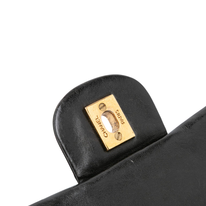Chanel Small Classic Cuir d’agneau Double rabat Noir