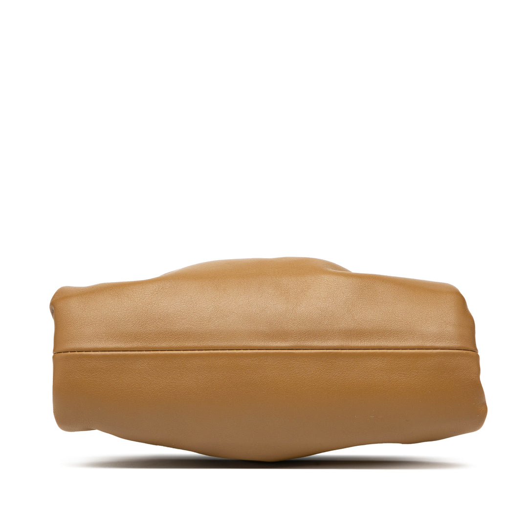 Bottega Veneta Cuir d’agneau The Mini Pochette Sac porté croisé Marron