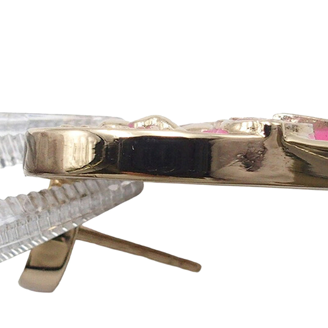 Chanel CC plaqué Perles fantaisie Heart fermoir poussette Boucles d’oreilles