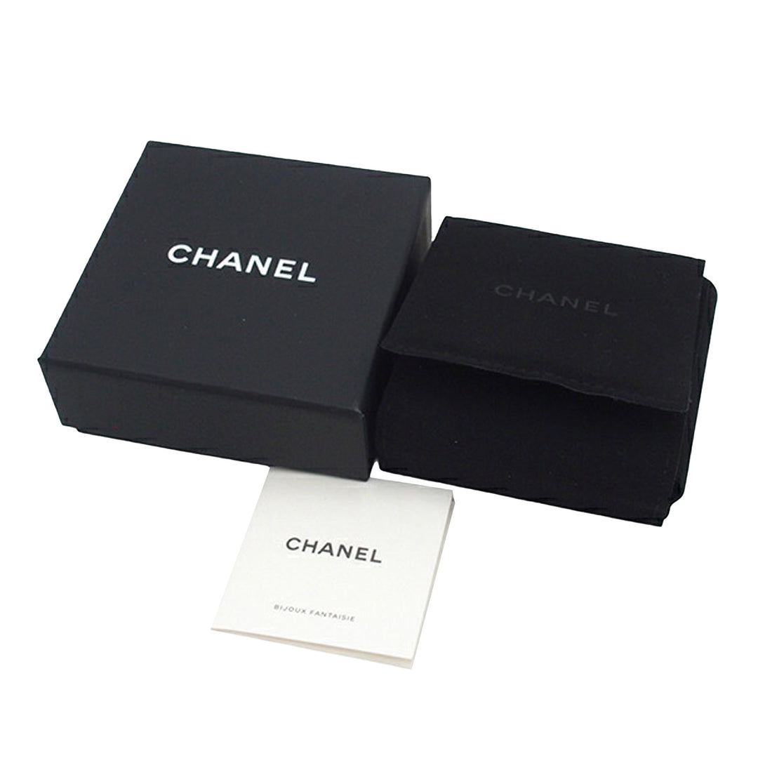 Chanel CC plaqué Perles fantaisie Heart fermoir poussette Boucles d’oreilles