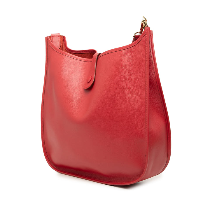 Hermès Sac bandoulière Courchevel Evelyne I 33 Rouge – vue 2 – GABY PARIS