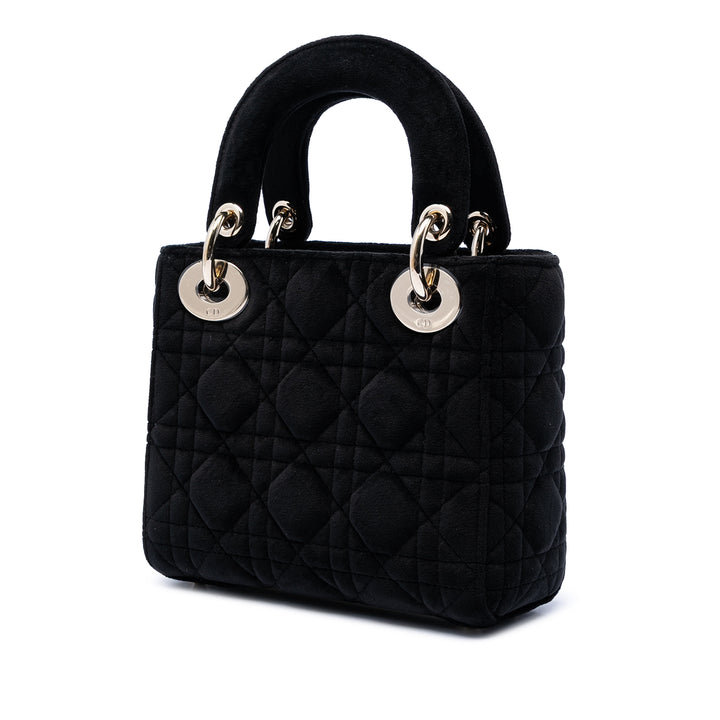 Dior Mini Velours Cannage Lady Dior
