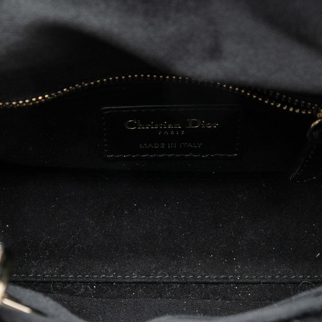 Dior Mini Velours Cannage Lady Dior