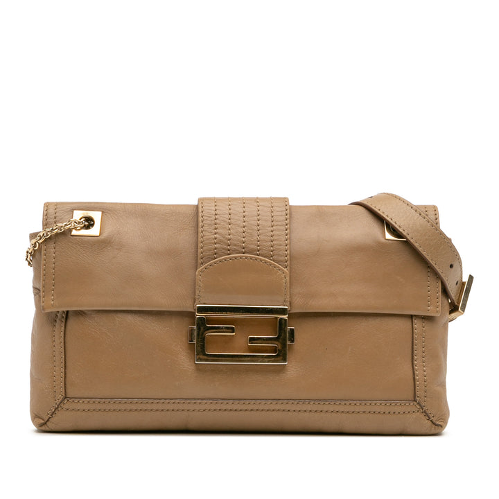 Fendi Cuir Baguette Chain à rabat – GABY PARIS Authentique