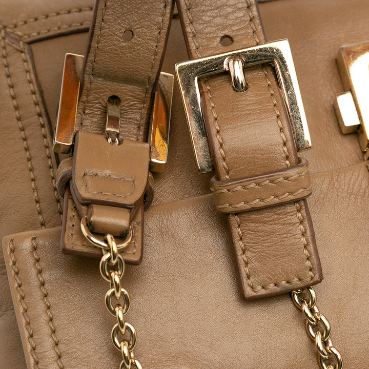 Fendi Cuir Baguette Chain à rabat – GABY PARIS Authentique