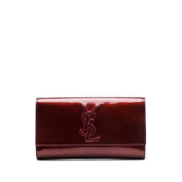 Saint Laurent Large Cuir verni Belle De Jour Pochette